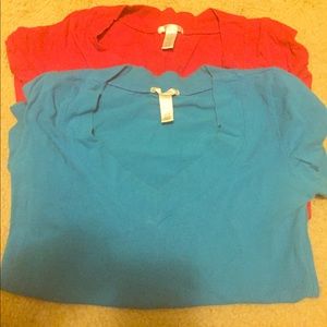 2 v-neck tee shirts FINAL MARKDOWN